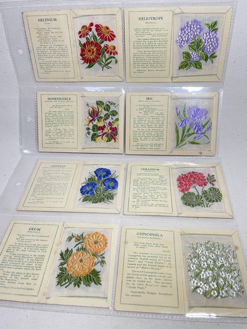 Mサイズ 花の刺繍　シガレットカード　60枚