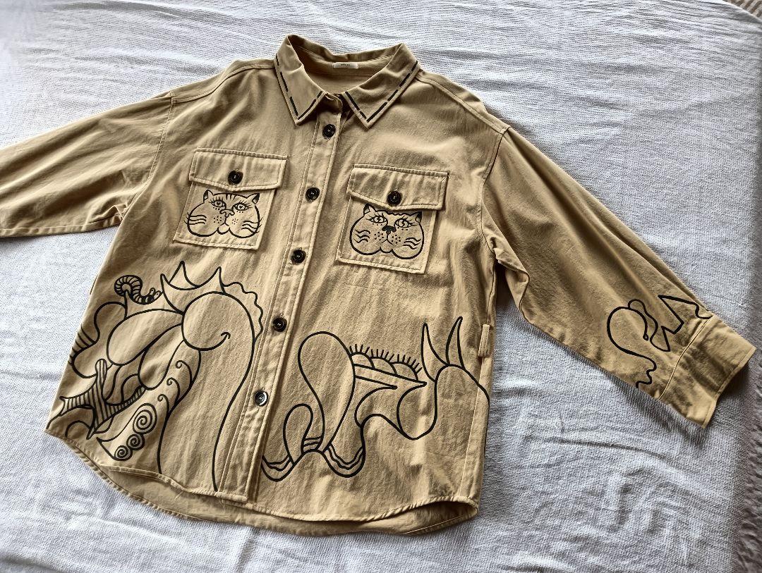 猫　アートなかわいいジャケットフリーサイズ　アプレジュール