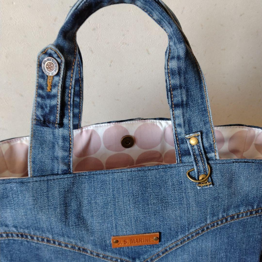 デニムリメイクバッグ デニムリメイクトートバッグ ハンドメイド
