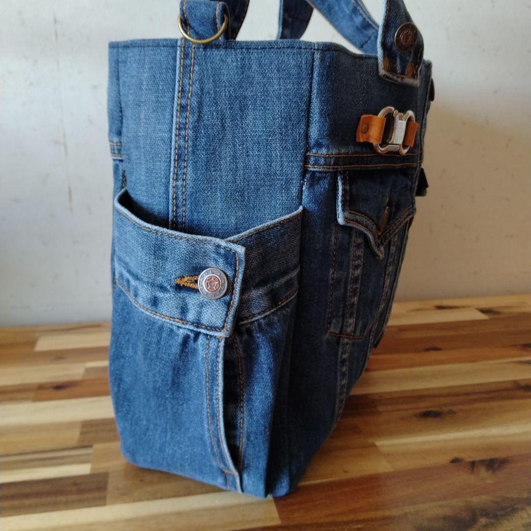 デニムリメイクバッグ デニムリメイクトートバッグ ハンドメイド