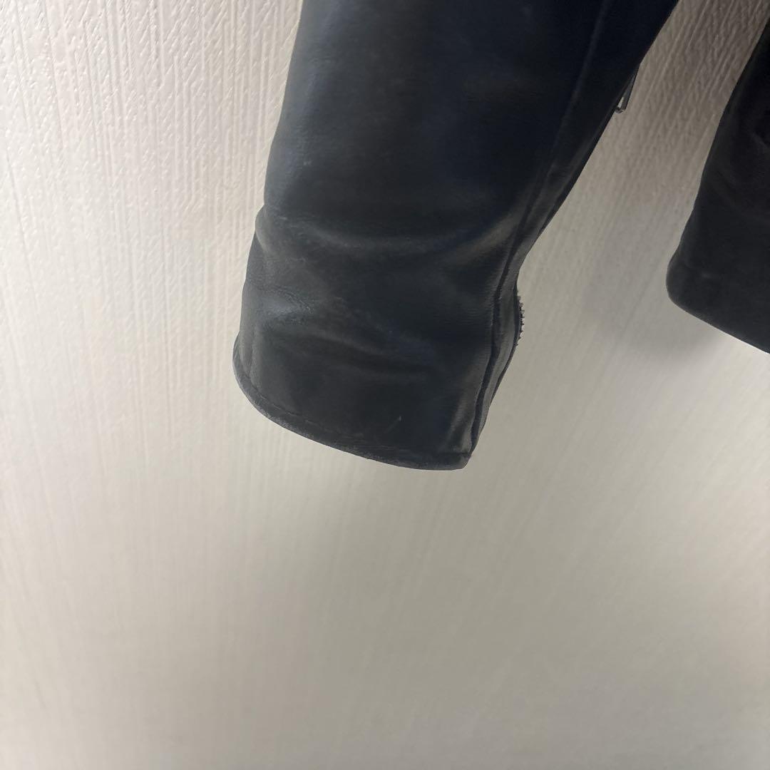 Schott シングルライダース ブラック レザー 34