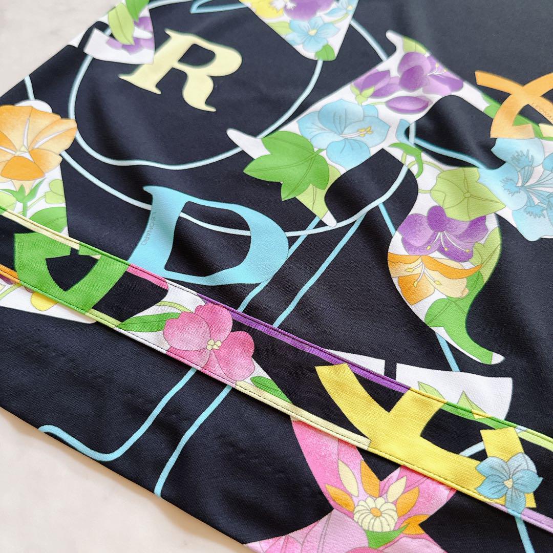 【内祝い】 美品✨レオナール チュニック丈 襟つきトップス 花柄 トリム トップス