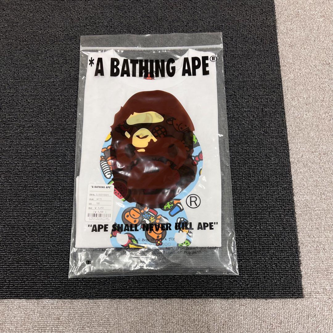 新品未開封　100cm A BATHING APE Tシャツ ホワイト