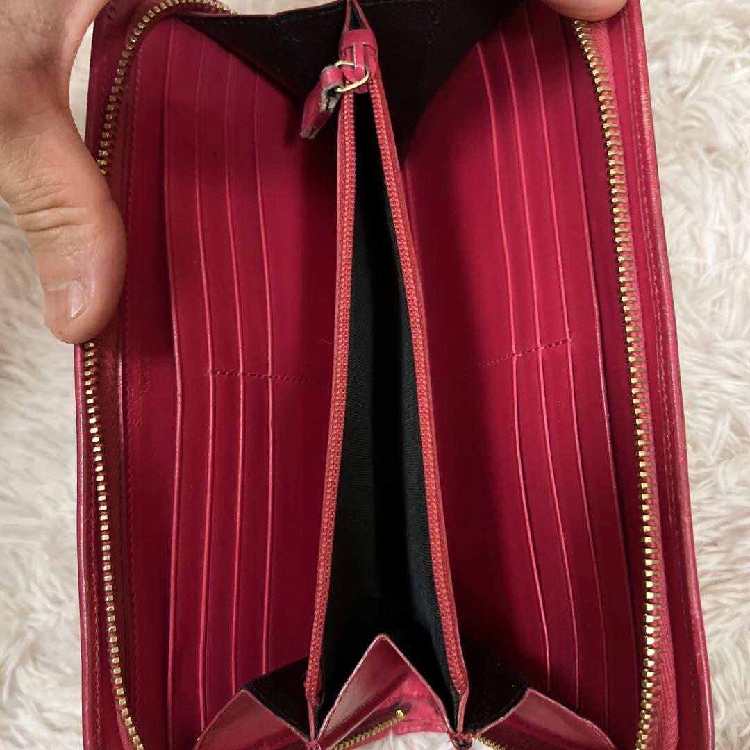SAINT LAURENT 長財布 赤