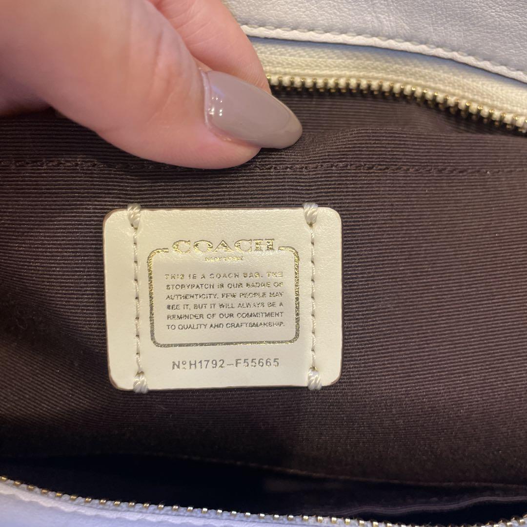 美品 COACH コーチ ハンドバッグ レザー ターンロック
