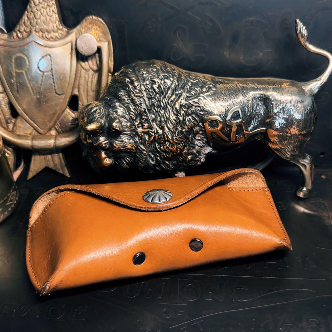 【年末セール】RRL ダブルアールエル メガネケース　India製 Double RL(RRL) Leather Glasses Case ダブルアールエル 本革