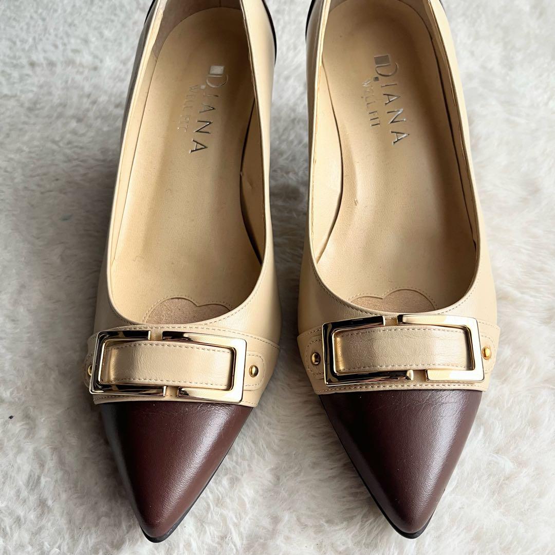 未使用品✨ DIANA ダイアナ パンプス　ポインテッド　バックル