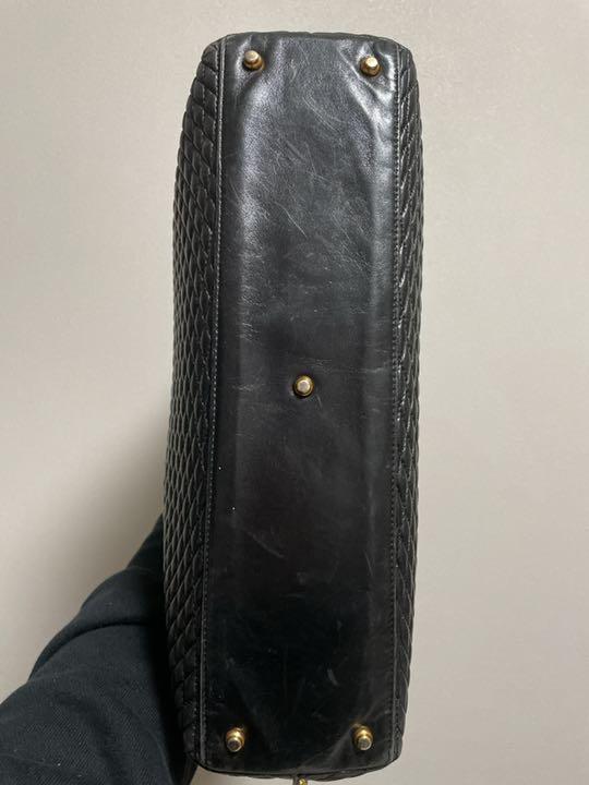 通販日本製 BALLY タッセルチャーム レザーキルティング チェーントートバッグ 黒 A4 xwcP6-m66374718008 国産超激得