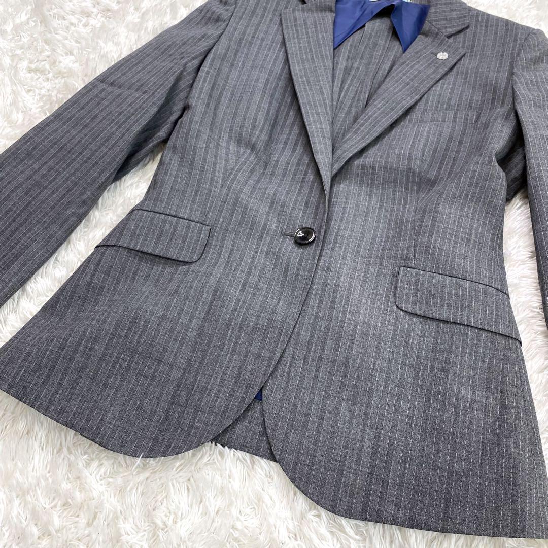 美品✨ オリヒカ ライム パンツ スーツ セットアップ 洗える ラペルピン付き