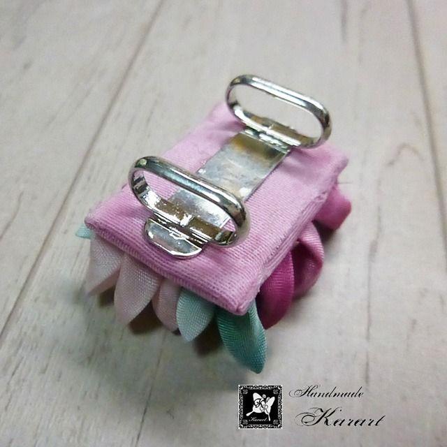 つまみ細工 桜の帯留め