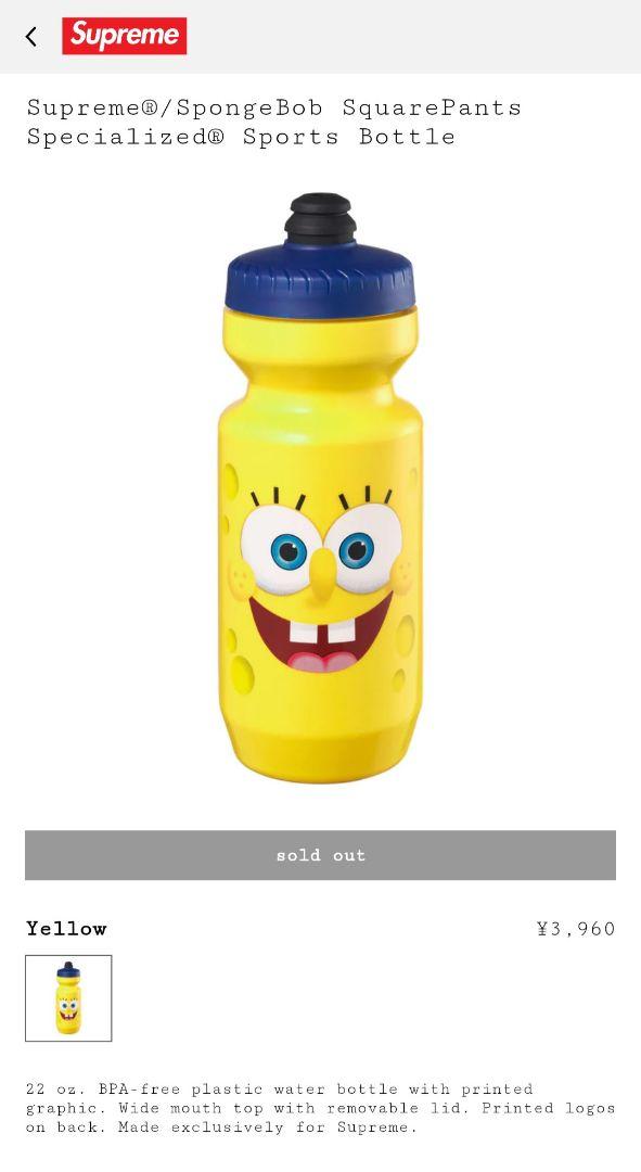 新品未使用Supreme/SpongeBob Sports Bottle