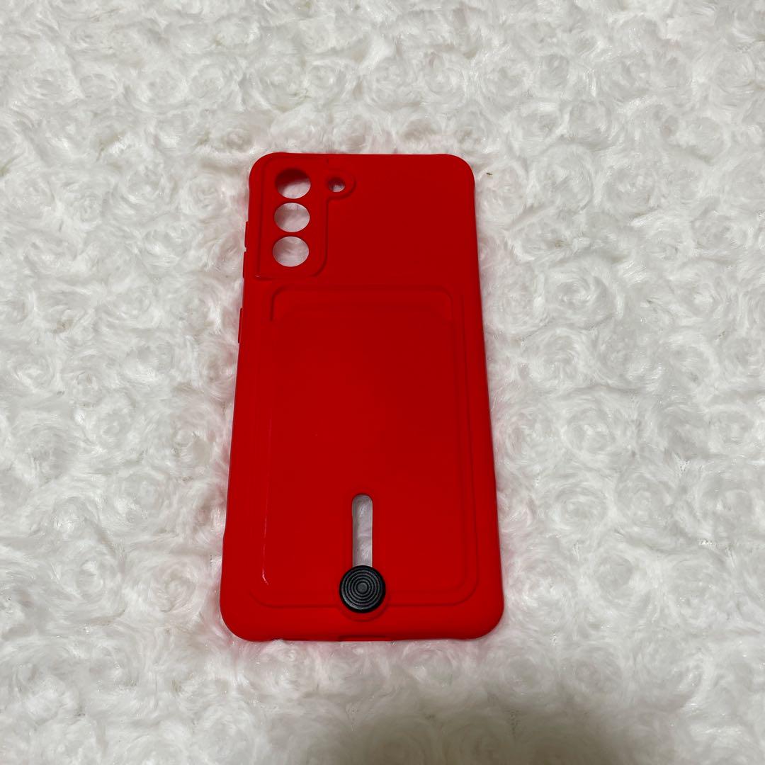 Samsung Galaxy S21 5G シリコンケース レッド