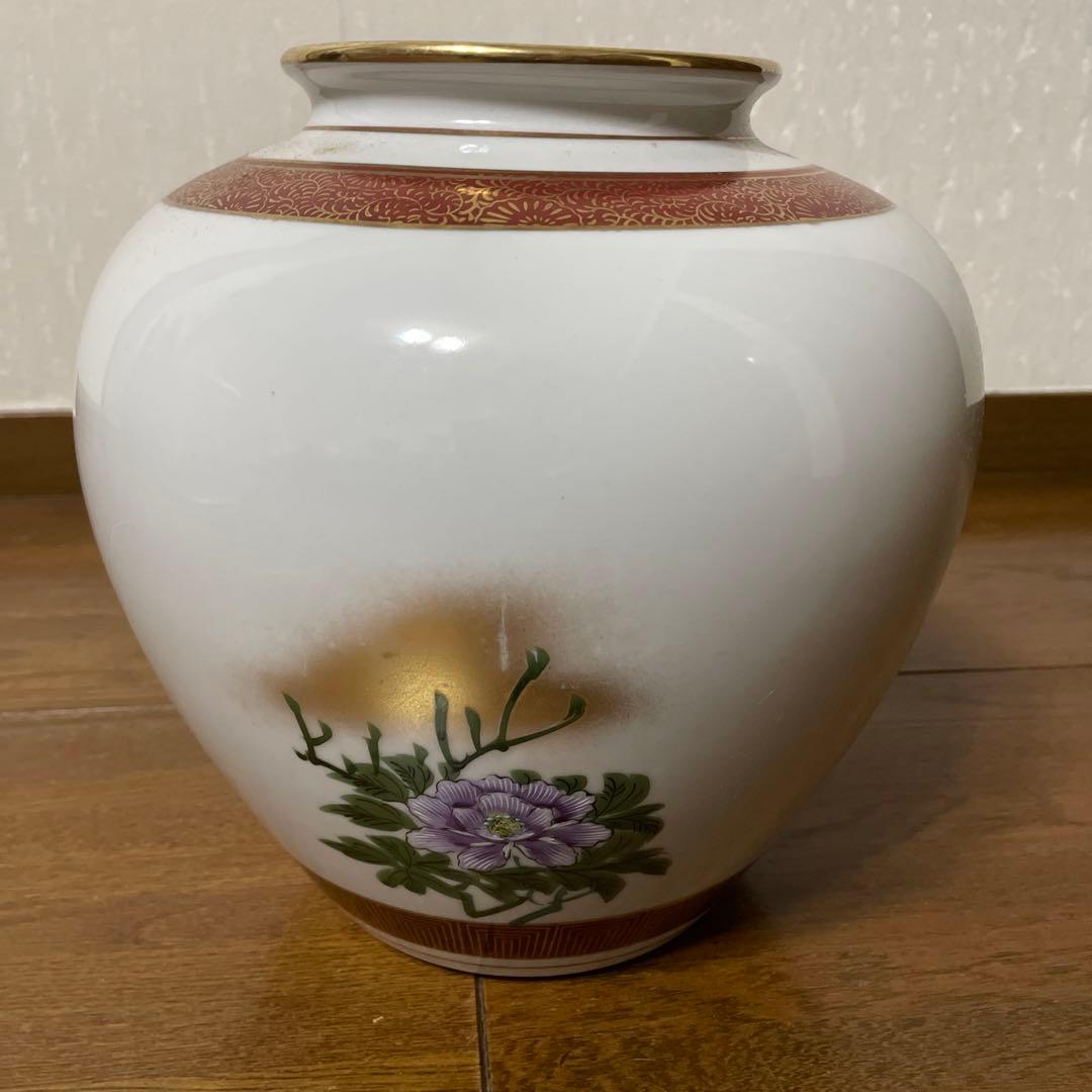 九谷焼き 光崖窯 本金花鳥 花瓶 - メルカリ