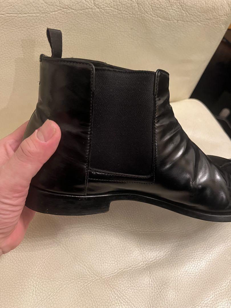 定価15万円　PRADAブラックレザー サイドゴアブーツ