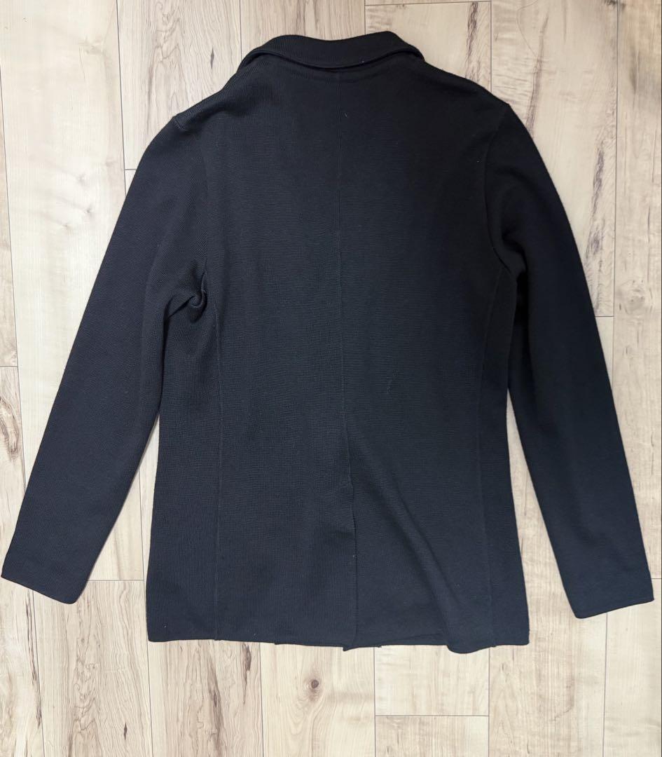 【特価】LARDINI ニットジャケット ダブル ブラック ウール Mサイズ
