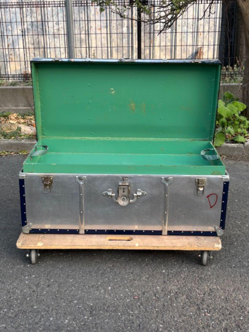 ②トランクケース アルミケース 船舶収納箱古着店舗什器ディスプレイ【引取歓迎】