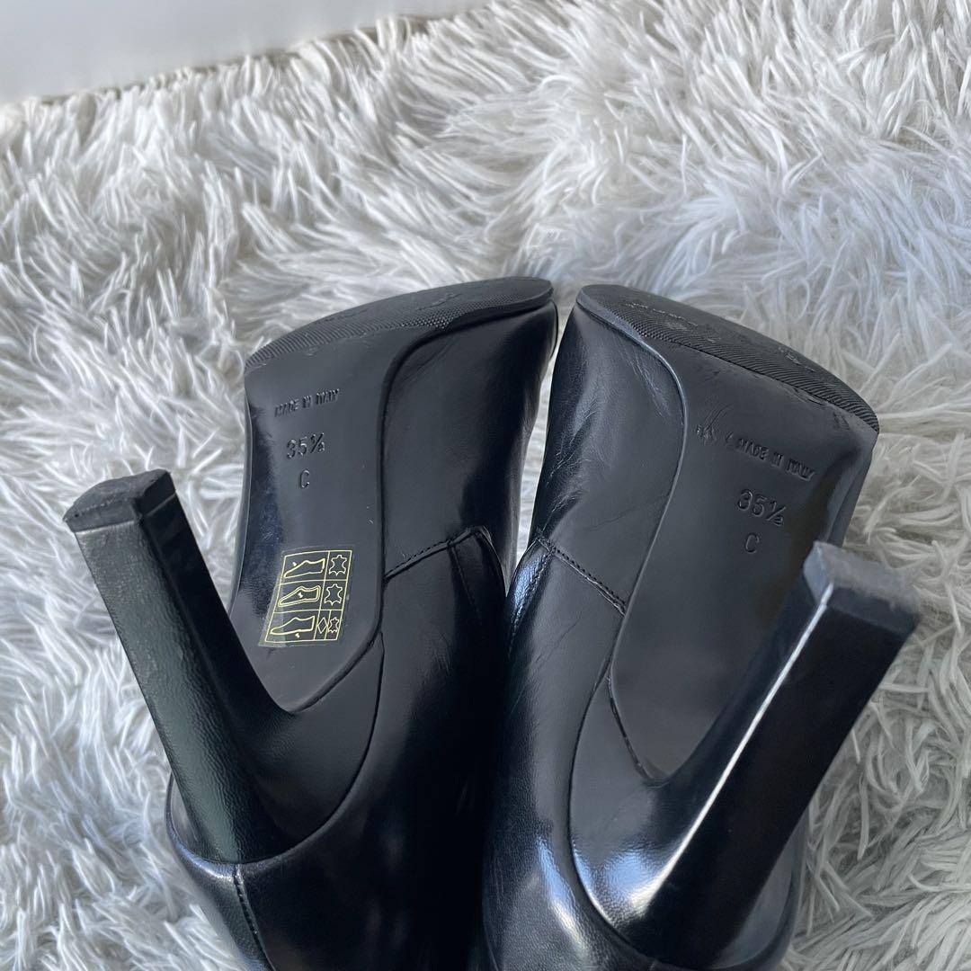 CHANEL シャネル ブーツ 35.5 サイドジップ ポインテッド ココマーク CHANEL シャネル ブーツ 35.5 サイドジップ ポインテッド ココマーク