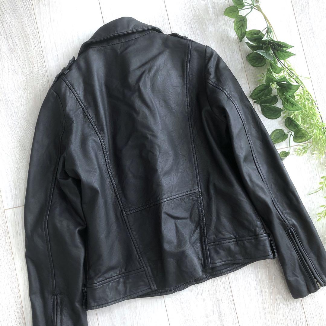 【美品】 シンプリシテェ ライダース レザージャケット 羊革 ブラック 黒 S