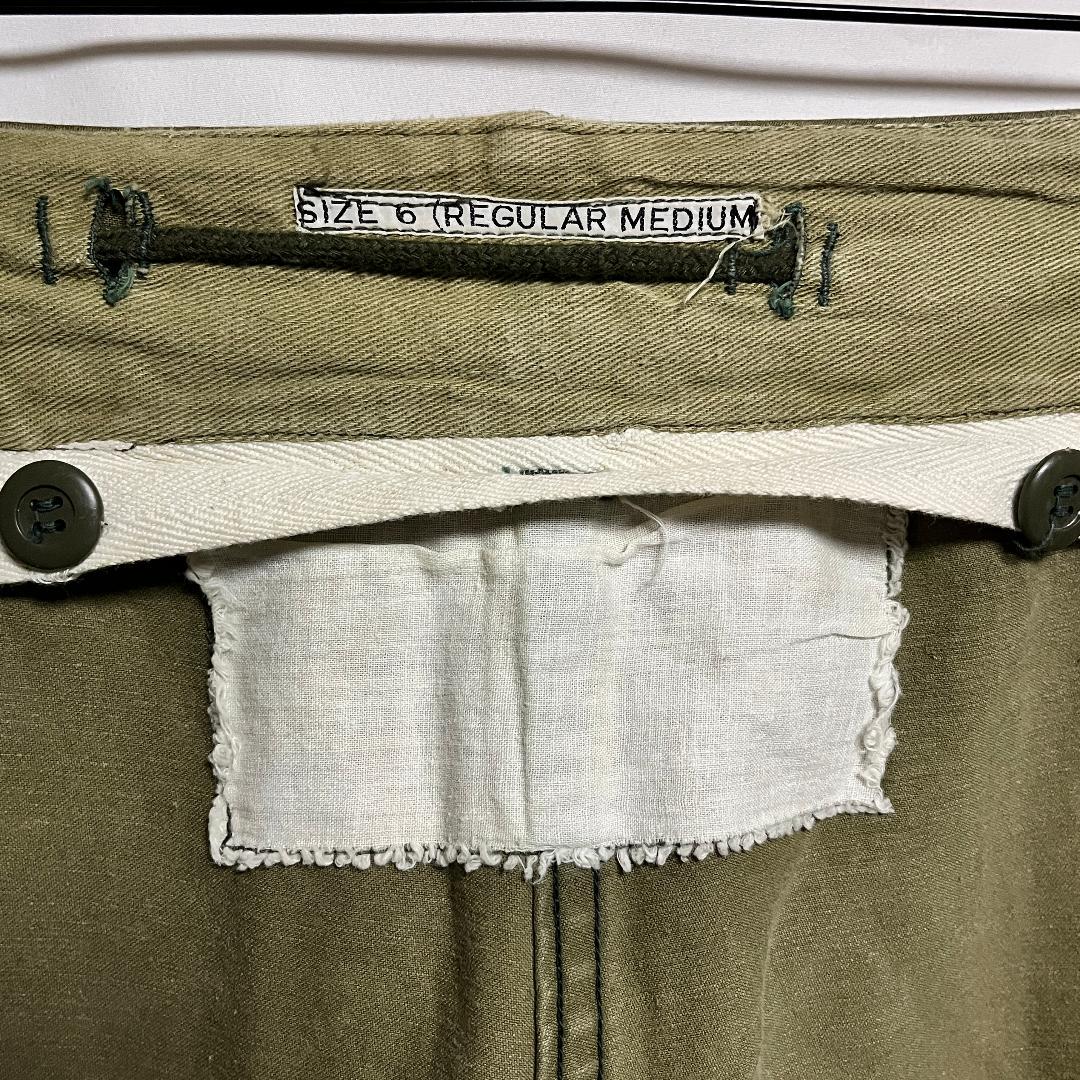 50-60's カナダ軍 コットン コンバットカーゴパンツ size6