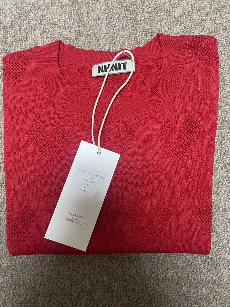 2/23再値下げ済＊NKNIT♡ mesh♡ KNIT T-shirt