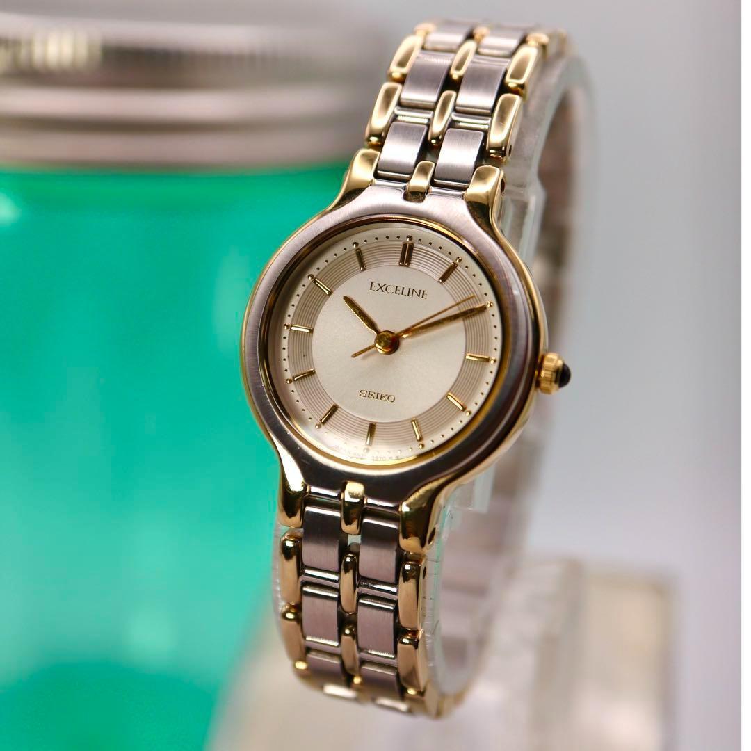 極美品 SEIKO エクセリーヌ ラウンド シルバー 腕時計 1126 極美品 SEIKO エクセリーヌ ラウンド シルバー 腕時計 1126