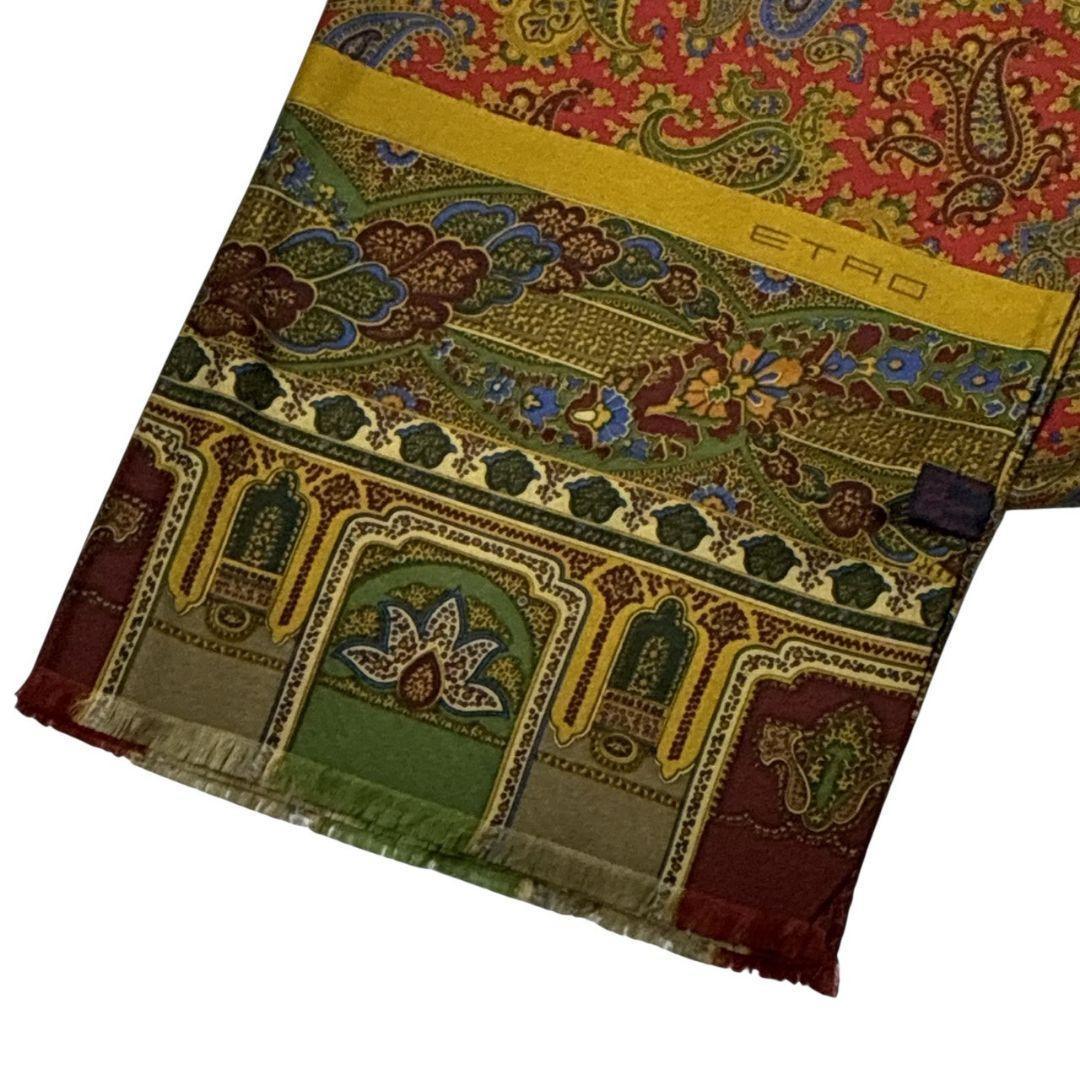 美品✨ETRO エトロ シルク100% イタリア製 大判ストール スカーフ 極美品✨ETRO エトロ シルク ペイズリー イタリア 大判ストール