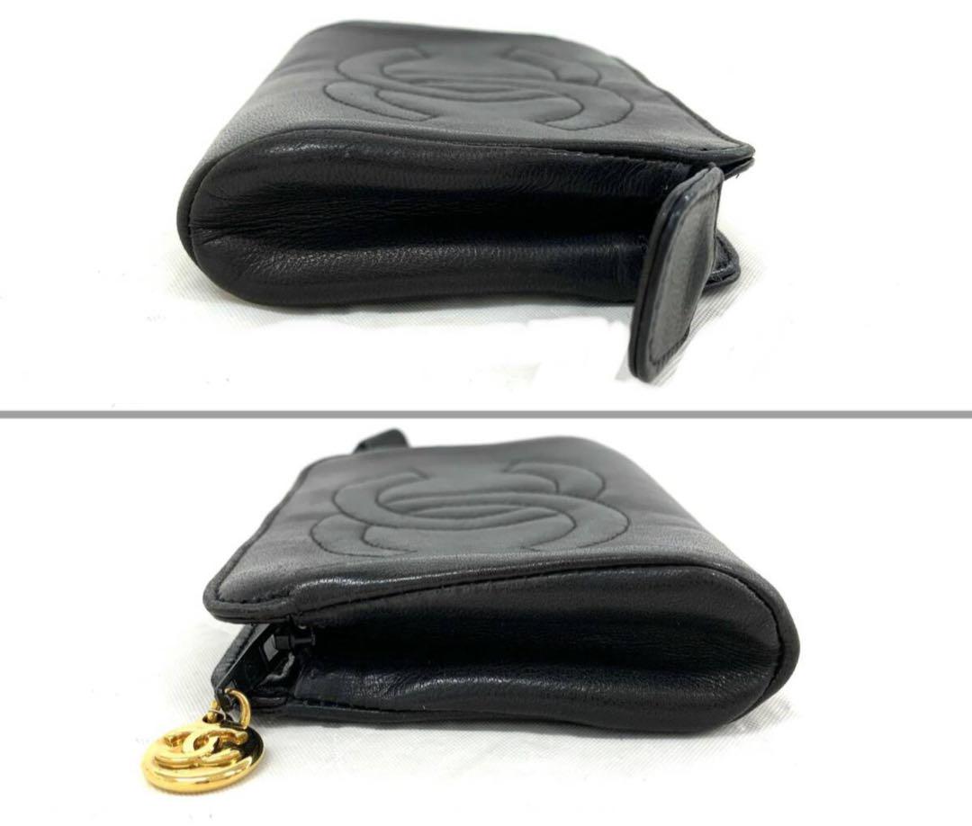 T05/005 CHANEL シャネル ココマーク ラムレザー ポーチ - メルカリ