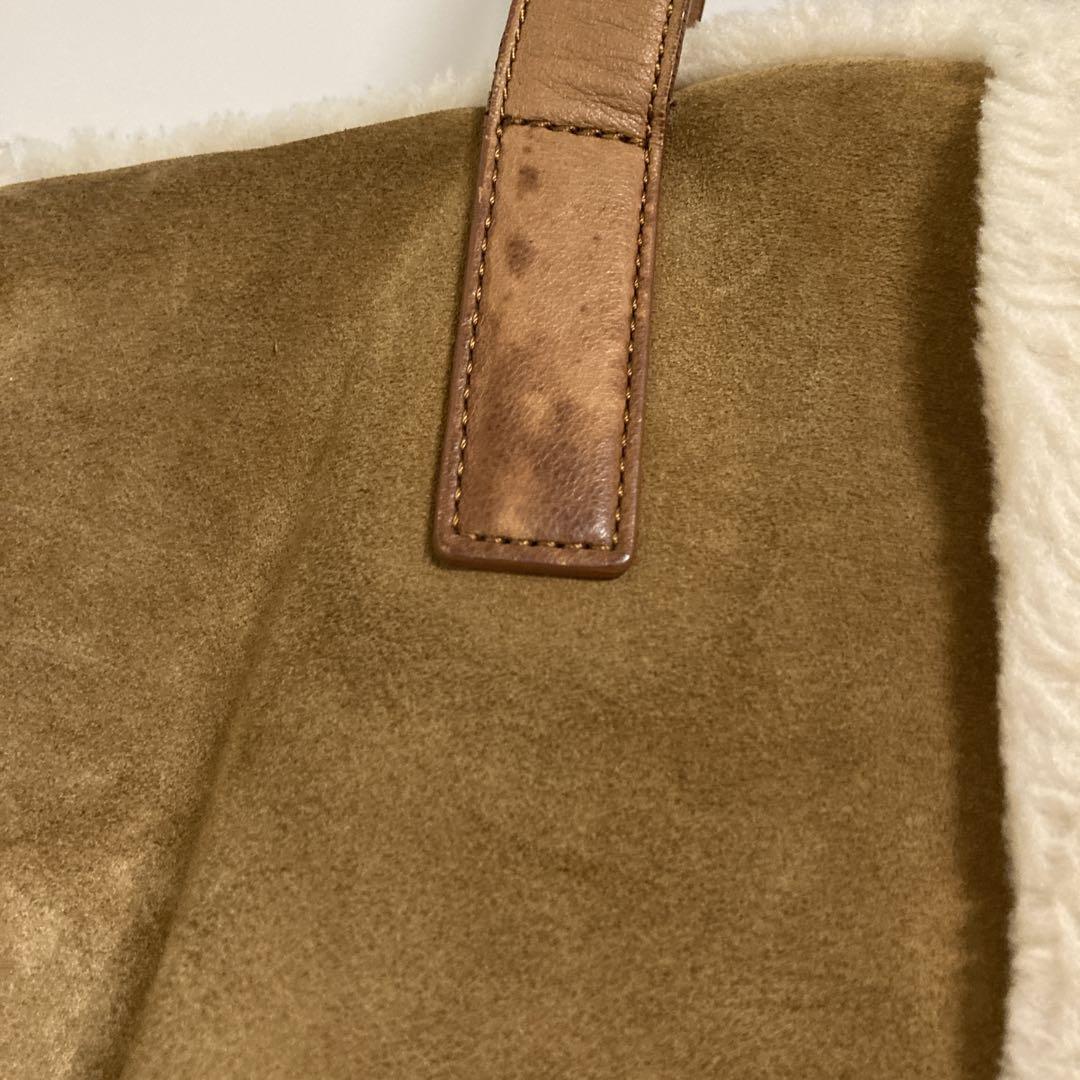 UGG ボアバッグ アグ 牛革 スエード ウール ハンドバッグ