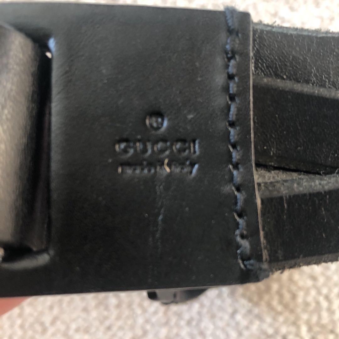 GUCCI 黒 レザー 編み込みベルト dc9b8e4cf94c1a18b612d60d80320e