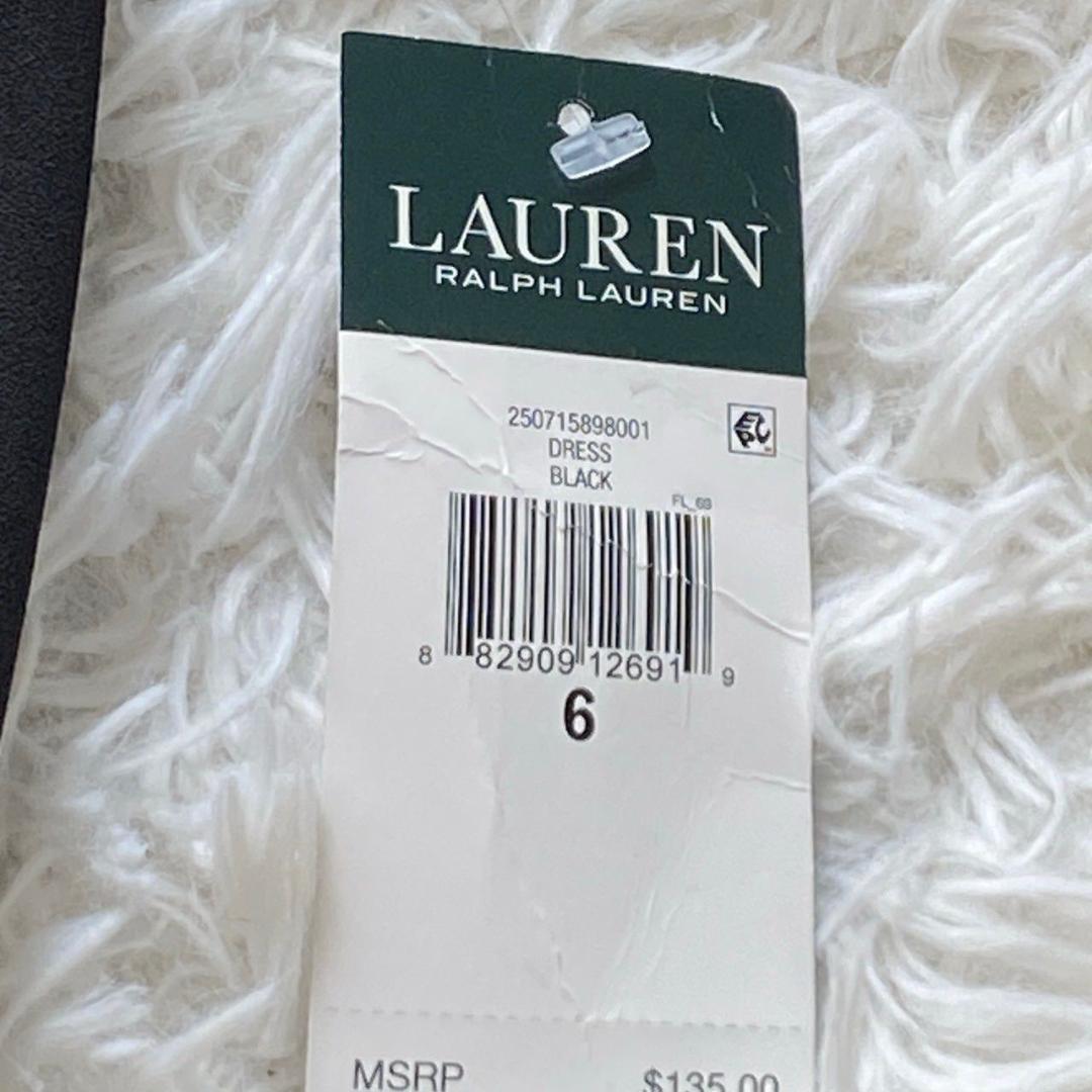 《美品》LAUREN ラッパ袖ワンピース ブラック 6 キレイめ フォーマル