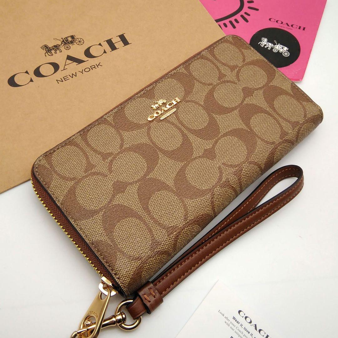 COACH 長財布 シグネチャー 小銭入れ付き