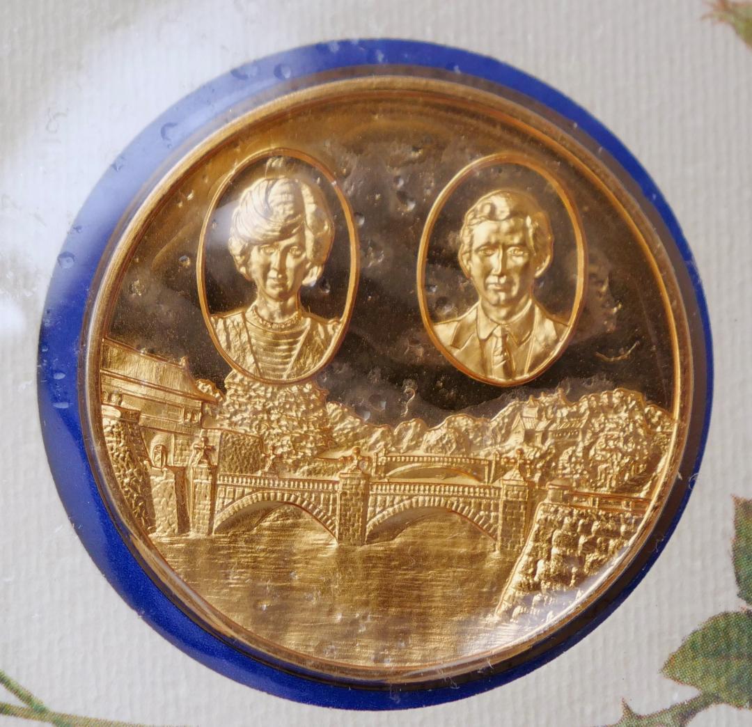 フランクリンミント 英国皇太子同妃両殿下御訪日記念メダル