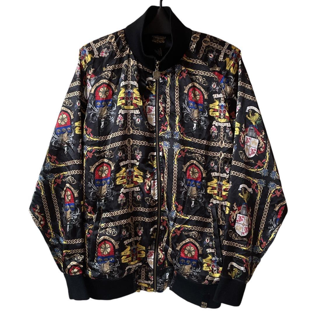 希少！ AKADEMIKS アカデミクス ジャケット 総柄 ゆるダボ サイズL