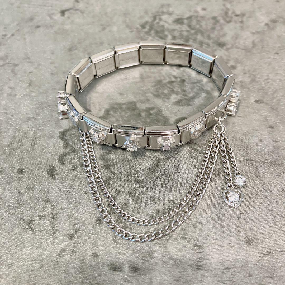 シルバー ロック＆鍵 チャーム ブレスレット、メッサジオ シルバー ロック＆鍵 チャーム ブレスレット、メッサジオ - メルカリ