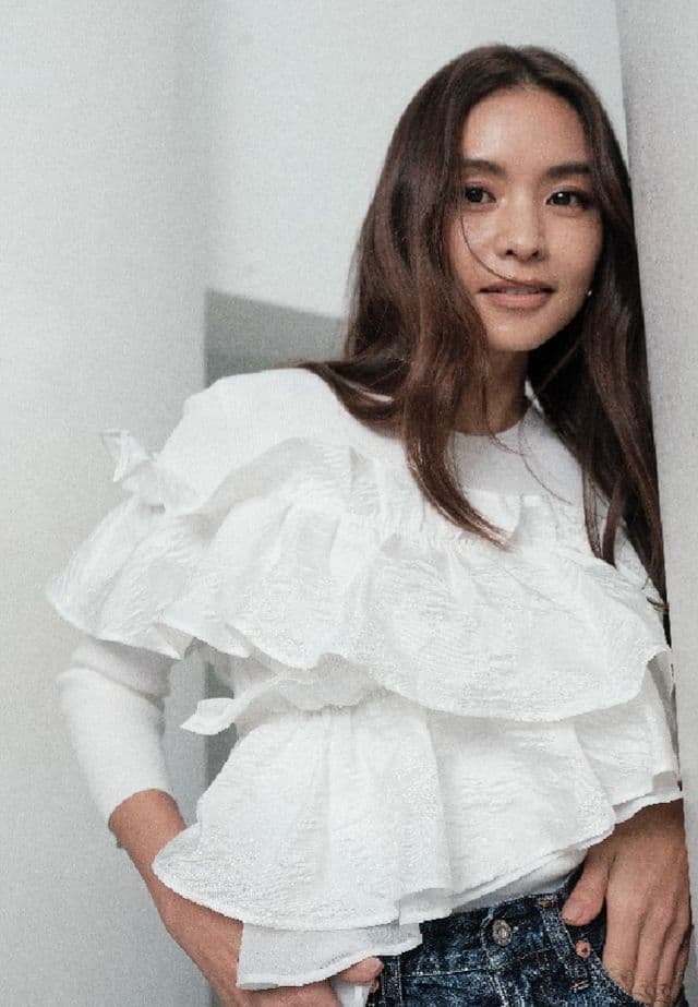 UNITED ARROWS 滝沢眞規子着用 ジャカードフリルビスチェニット SIZE