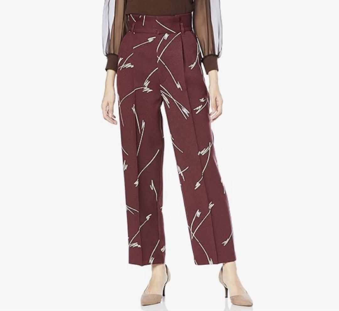 【新品】LILY BROWN ハイウエスト アートペイント タックパンツ