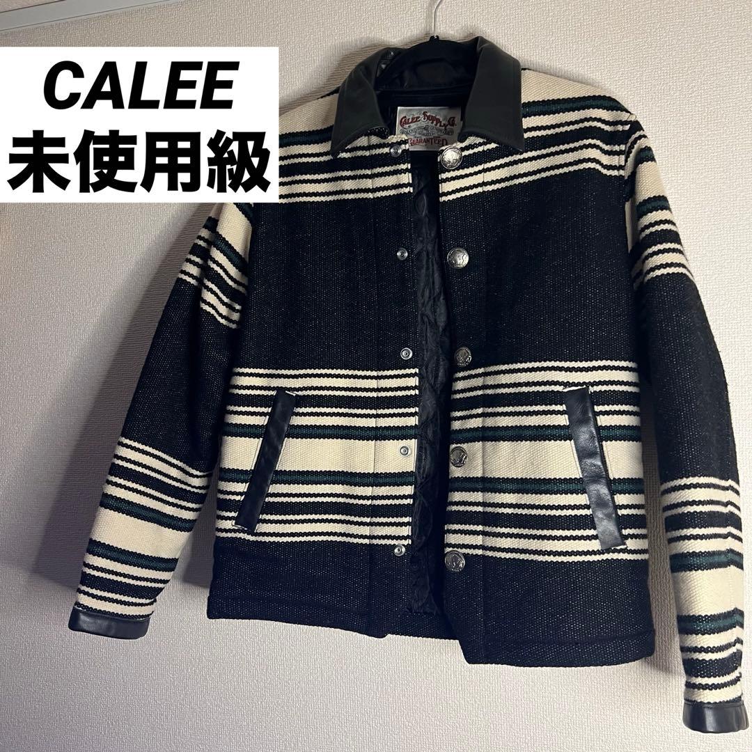 級 ︎CALEE ウール レザー 中綿ジャケット MM CALEE