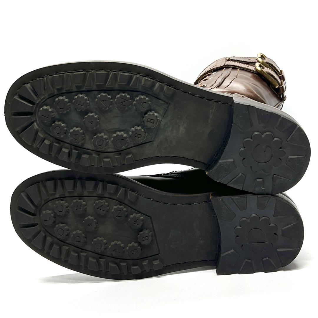 Dolce&Gabbana サイドジップブーツ ブラウン レザー イタリア製 靴