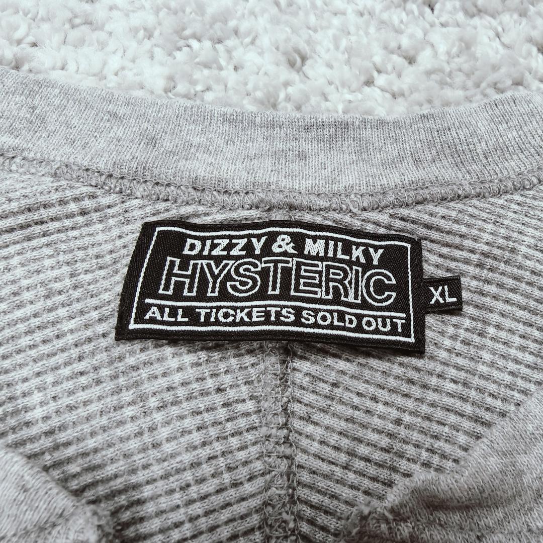 25SS 美品 XL ヒステリックグラマー ヘンリーネック ワッフルロンT