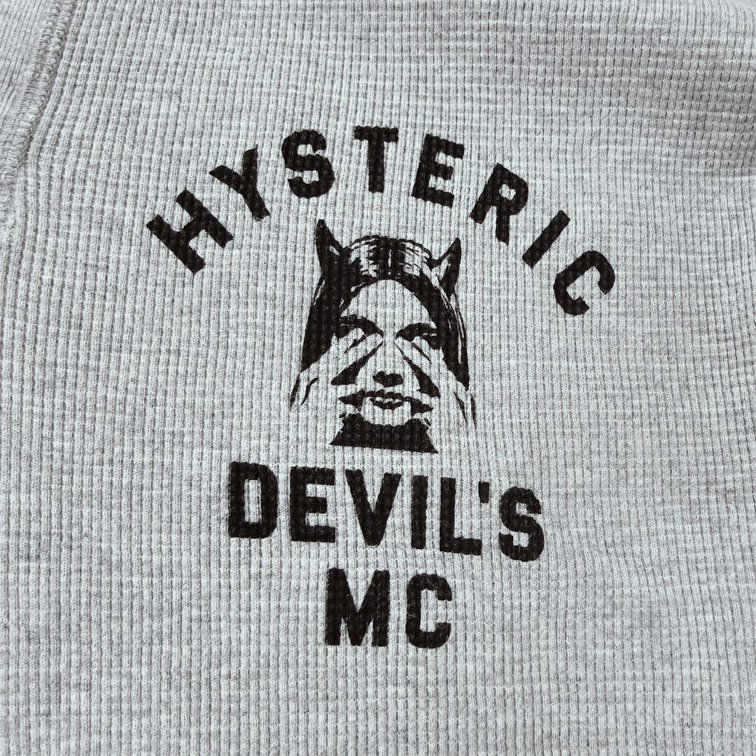 25SS 美品 XL ヒステリックグラマー ヘンリーネック ワッフルロンT 25SS 美品 XL ヒステリックグラマー ヘンリーネック ワッフル