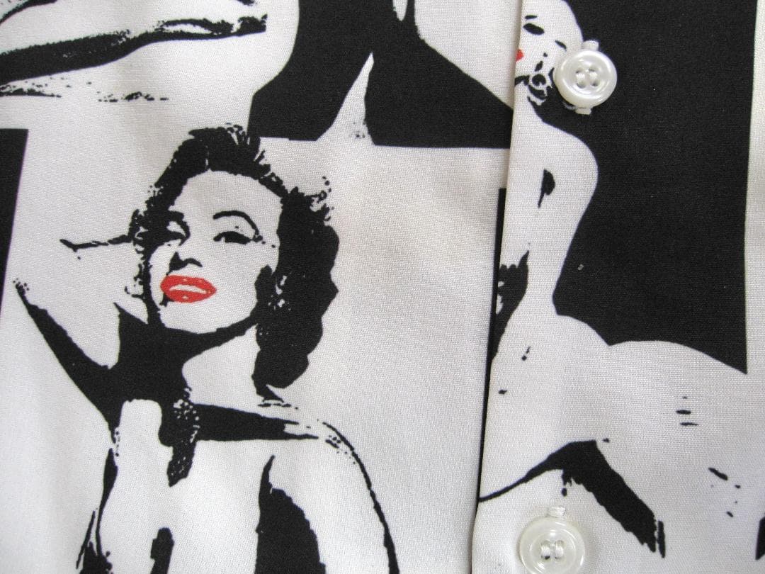 【希少】ジャックローズ マリリンモンロー プリント オープンカラーシャツ 【希少】ジャックローズ マリリンモンロー プリント オープンカラーシャツ
