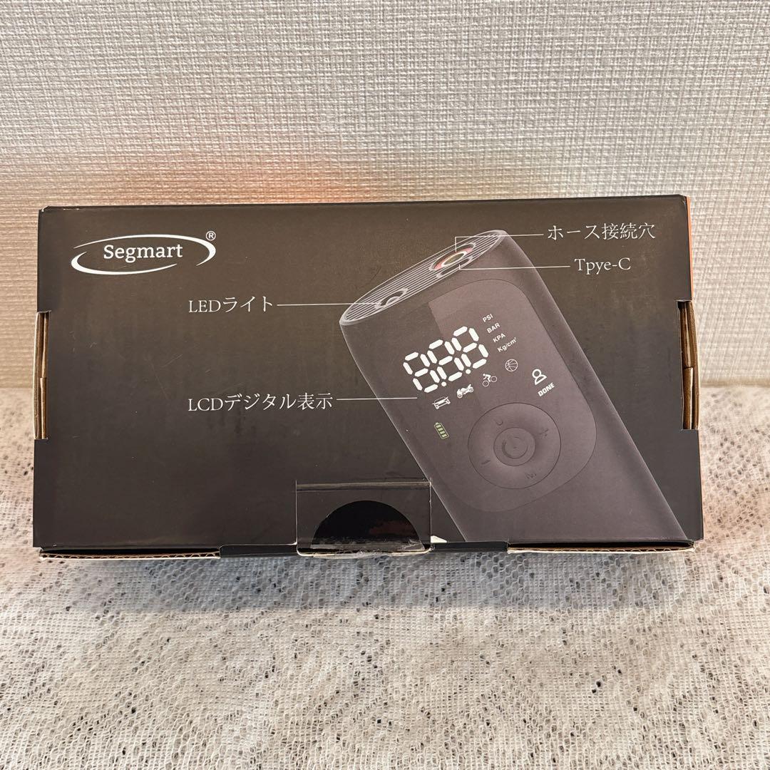 SEGMART 空気入れ 電動 自転車 電動エアーポンプ 2000*2mAh
