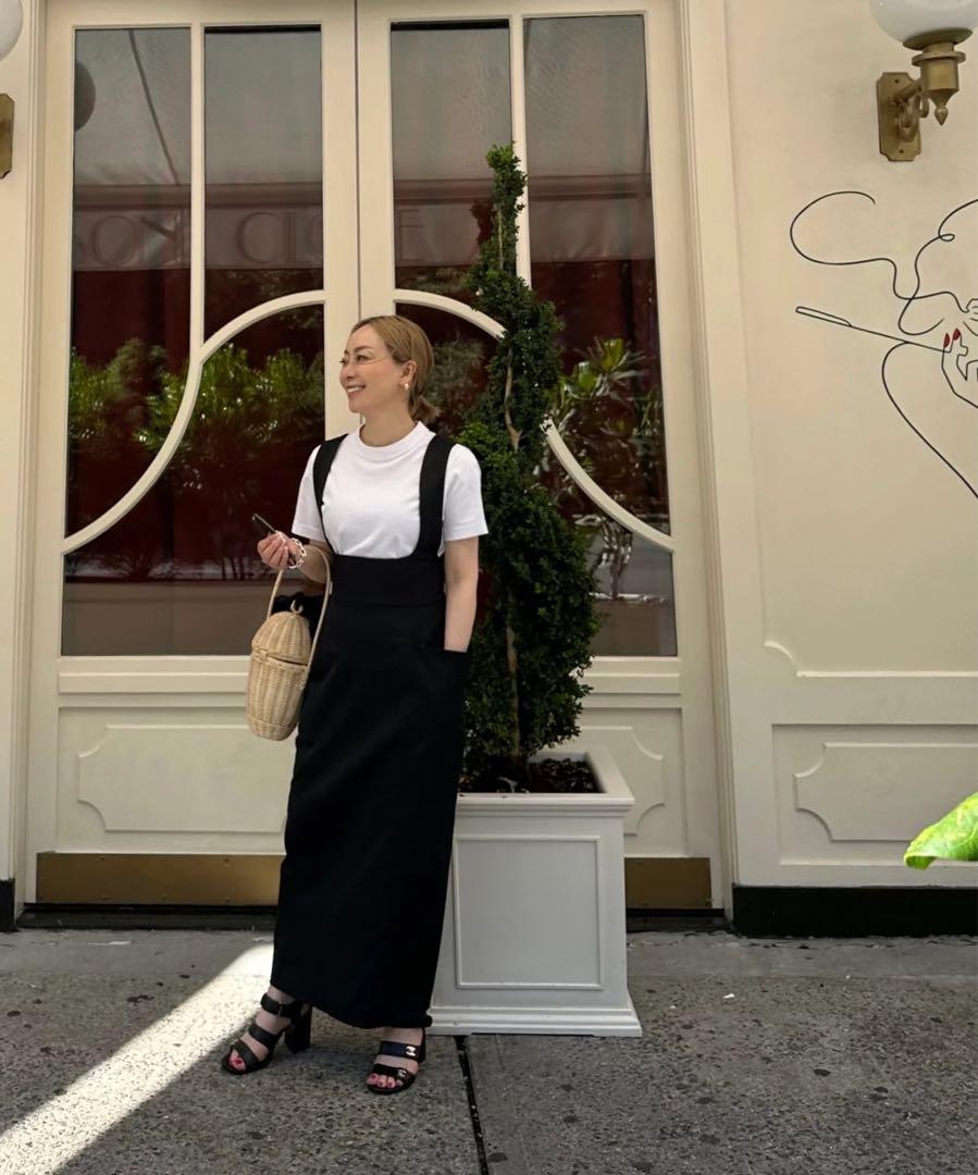 【激安通販 オンラインショップ】 新品未使用【GIRLISH】St.cecilia ストレッチサテンワンピース36 サロペット・オーバーオール・オールインワン
