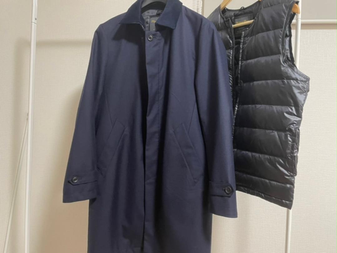 特価 美品 ナノユニバース 西川ダウンベストライナー ステンカラーコート cydf8-m66423217078 全国無料新品
