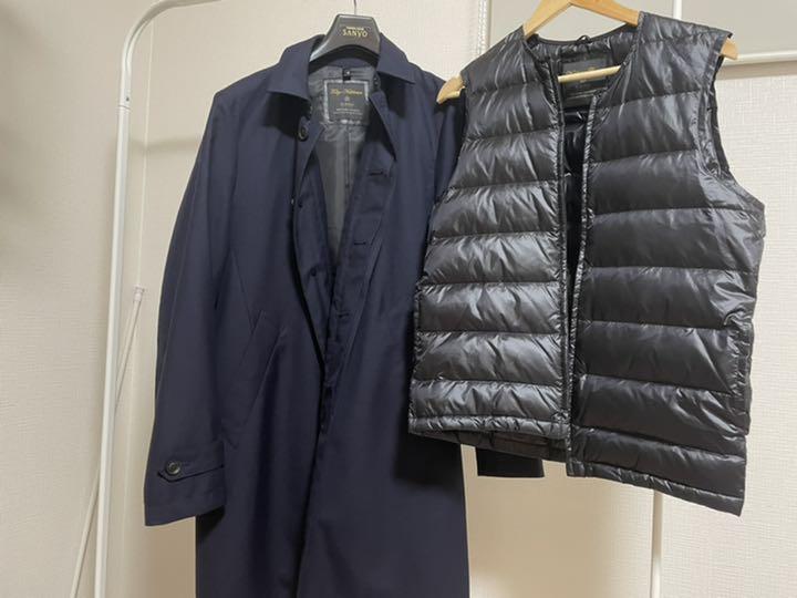 特価 美品 ナノユニバース 西川ダウンベストライナー ステンカラーコート cydf8-m66423217078 全国無料新品