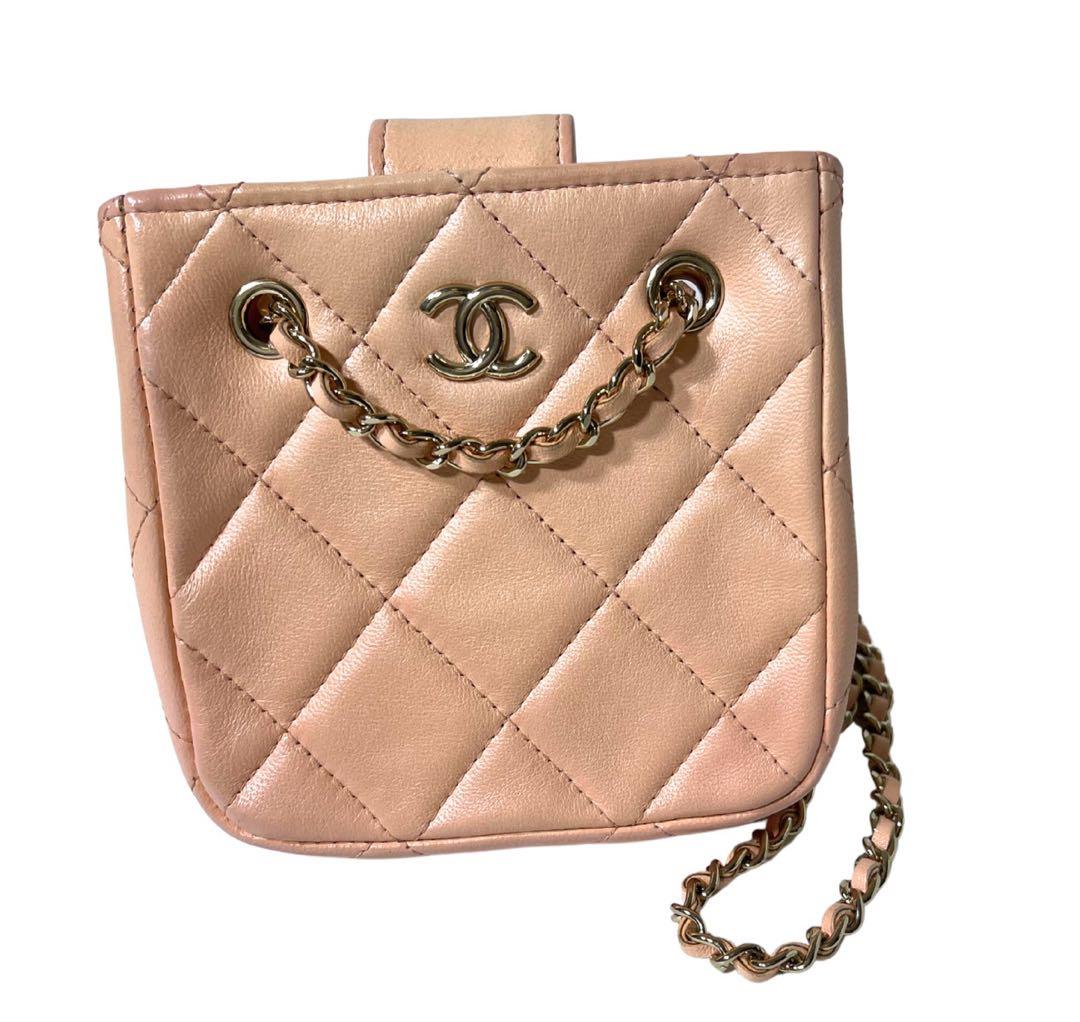 CHANEL ミニクラシック バケットバッグ キャビアスキン ゴールド金具