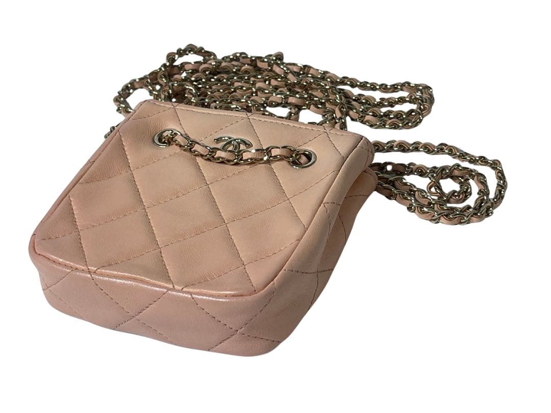 CHANEL ミニクラシック バケットバッグ キャビアスキン ゴールド金具