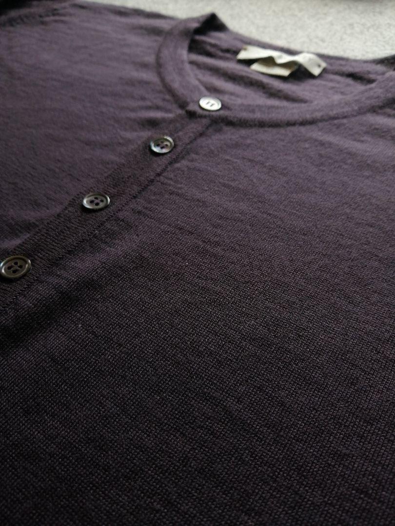 【未使用に近い】JOHN SMEDLEY ジョンスメドレー ヘンリーネックニット