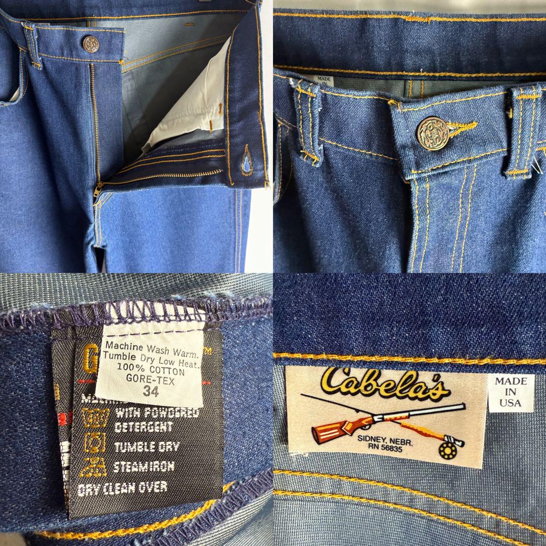 USA製 90s Cabela's GORE-TEX デニム パンツ W34