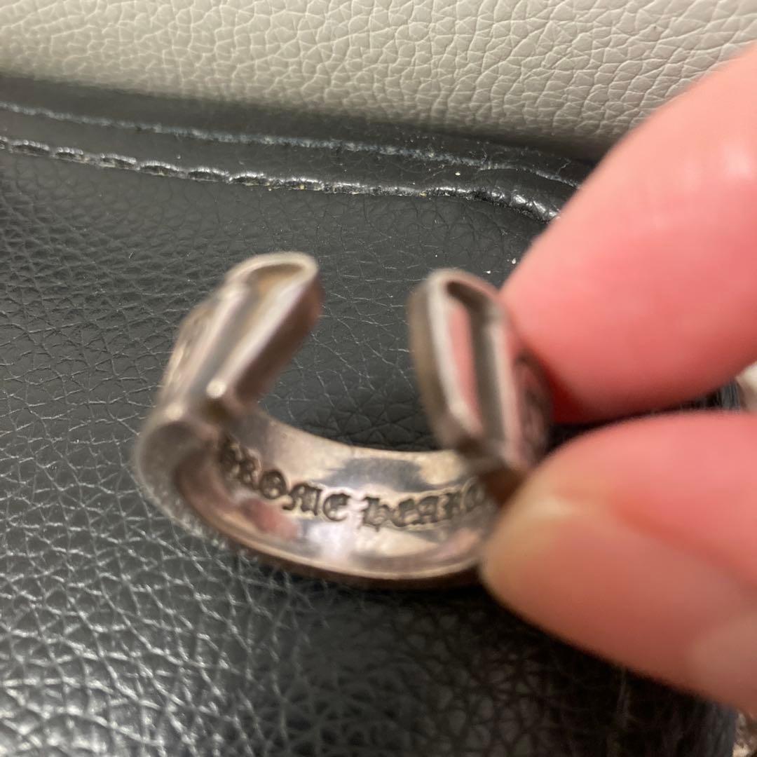 ラージスクロールラベルリング指輪17.5